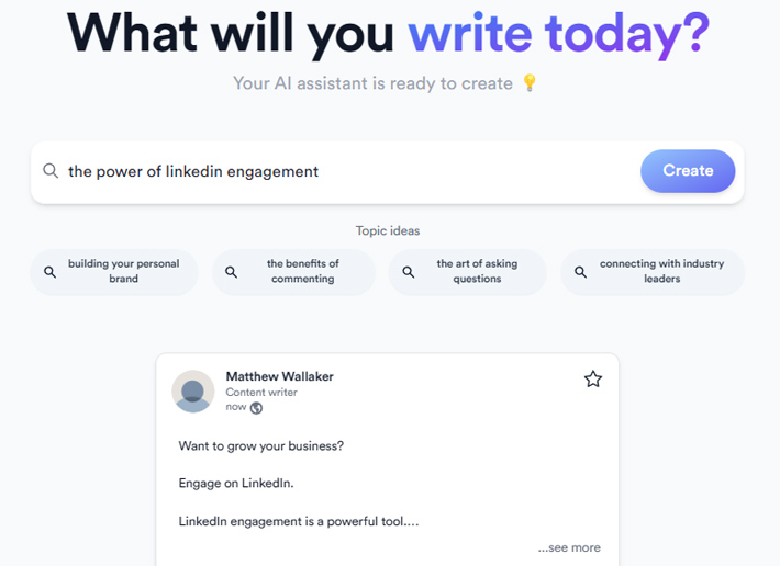 Write LinkedIn posts with Postwise